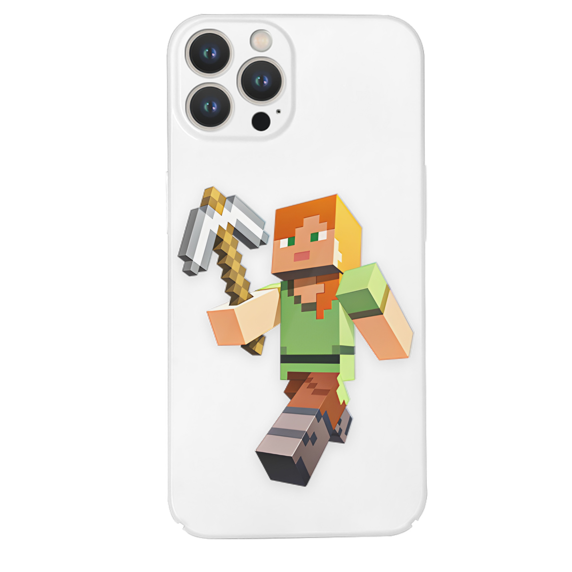 （画像用） マインクラフト ブロックの世界 Minecraft MC Block world 【iPhone 14シリーズ対応】ハードケース